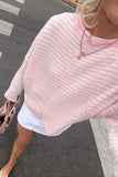 Striped Button-Front Long Sleeve Cardigan