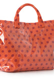 Polka Dot Structured Carryall Tote