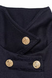 Button Double-Breasted Crop Jacket