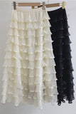 Tiered Ruffle Midi Skirt