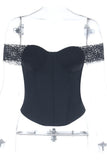 Lace Off-Shoulder Sweetheart Corset Top