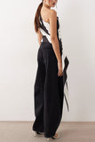 Asymmetrical Striped Tank Top