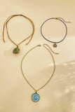 Layered Cord Chain Pendant Necklace Set
