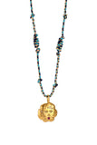 Layered Braided Cord Charm Necklace Set
