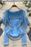 Lace Trim Layered Top