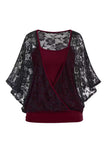 Floral Lace V-Neck Blouse