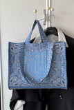 Paisley Print Quilted Tote Bag