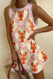 Ocean Inspired Sleeveless Shift Dress