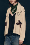 Horse Pattern Knit Cardigan
