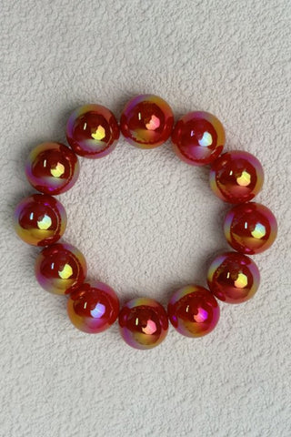 Iridescent Bead and Translucent Resin Bangle