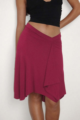 Striped Midi Wrap Skirt