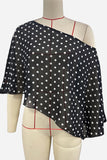 Asymmetrical Polka Dot Cover-Up