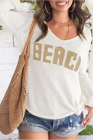 Casual Beach Knit Top