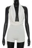 Halter Neck Draped Romper