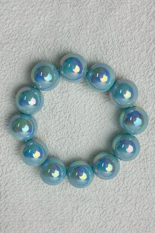 Iridescent Bead and Translucent Resin Bangle