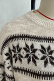 Snowflake Knit Crew Neck Sweater