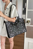 Paisley Print Quilted Tote Bag