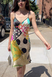 Polka Dot Print Spaghetti Strap Slip Dress