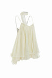 Ruffle Hem Spaghetti Strap Mini Dress