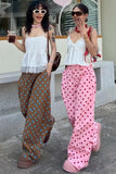 Polka Dot High-Waist Wide Leg Casual Pants