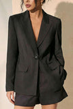 Lace Back Tie-Back Blazer