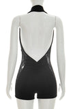 Halter Neck Draped Romper