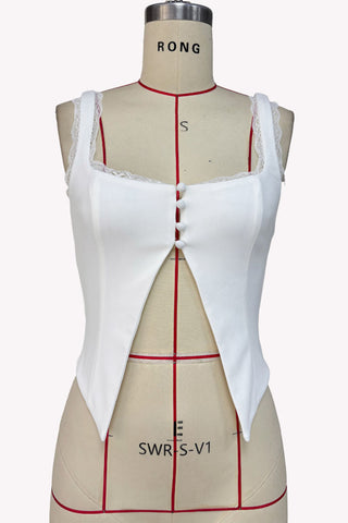 Polka Dot Open-Front Top
