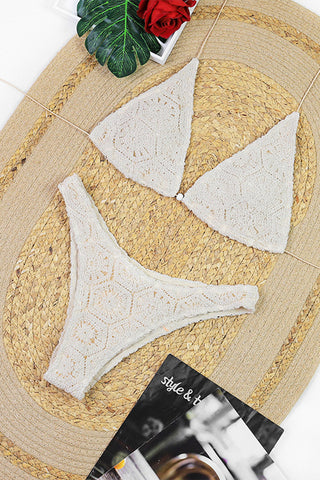 Crochet Bikini Set with Skirt Cover-Up