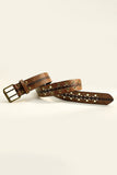 Metal Eyelet Cutout Waist Belt