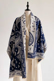 Paisley Print Fringed Scarf