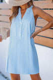 Striped Sleeveless Casual Dress