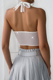 Sequin Halter Crop Top