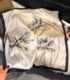 Floral-Print Square Scarf