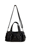 Leopard Print Studded Multi-Pocket Tote Bag