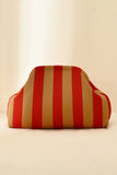 Striped Structured Top Handle Bag