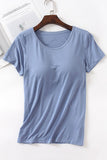 Built-In Bra Short-Sleeve T-Shirt