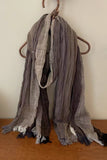 Crinkle Textured Frayed Edge Scarf