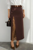 Side-Slit Lace Skirt
