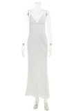 Lace-Accented Evening Gown