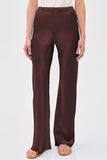 Satin Smocked Waist Wide-Leg Casual Pants