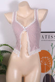 Lace-Trim Striped Camisole