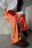 Side-Stripe Wide-Leg Casual Pants