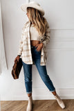 Plaid Button-Front Long Sleeve Shirt
