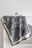 Botanical Print Reversible Fringe Wrap Scarf