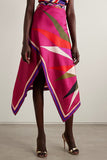 Abstract Geometric Halter Skirt Set