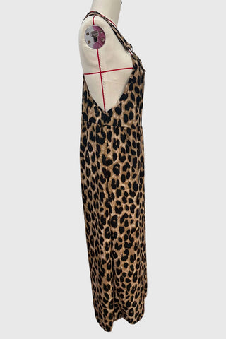 Animal-Print Drawstring Jumpsuit