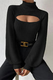 Cut-Out Ribbed Knit Top