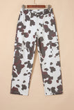 Patterned Straight-Leg Jeans