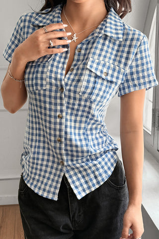 Classic Gingham Button-Up Shirt