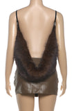 Unique Fur-Trim Skirt Set